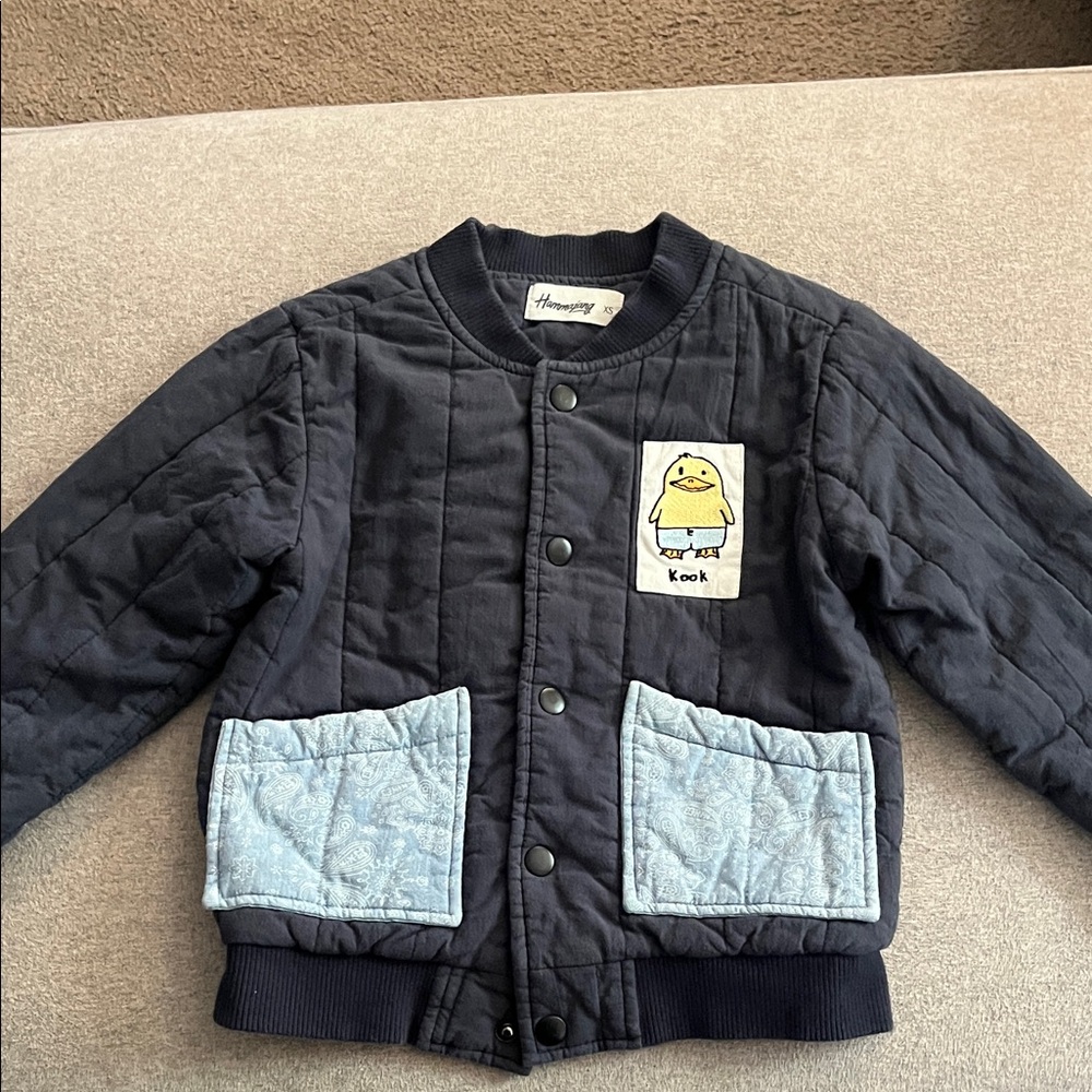 Hammajang Kids Quilted Jacket with Fun Patch